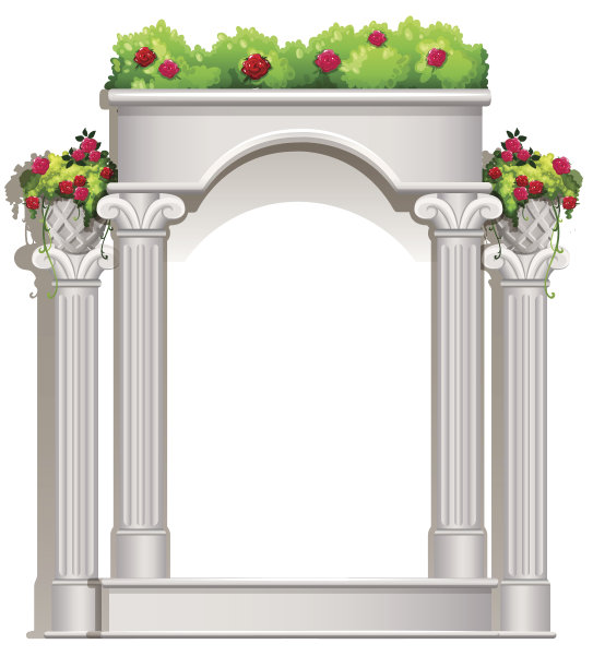 有花的门廊图片下载