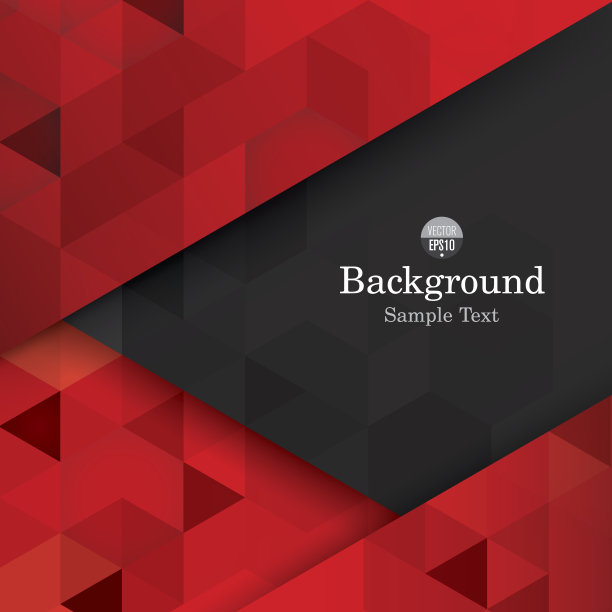 红色和黑色的抽象背景向量。图片下载