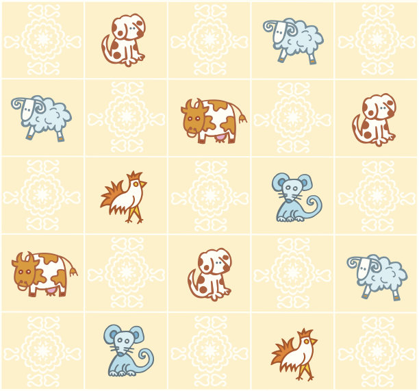 卡通动物图案图片下载