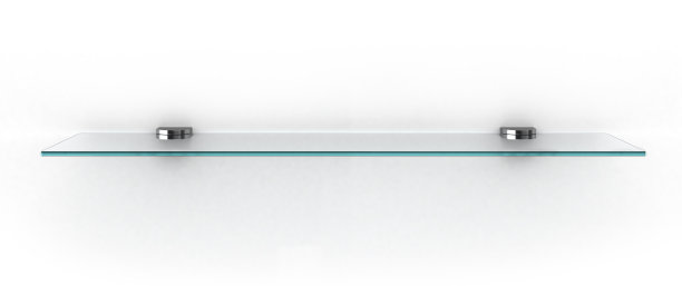 空的玻璃架子孤立在白色图片下载