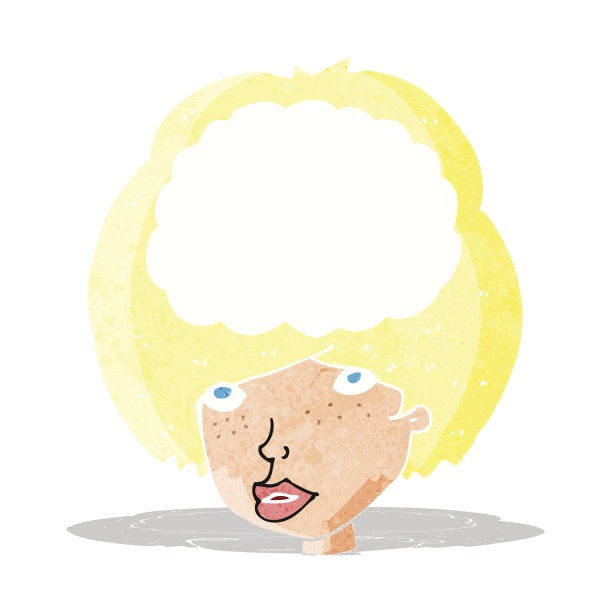 卡通空脑袋女人图片下载