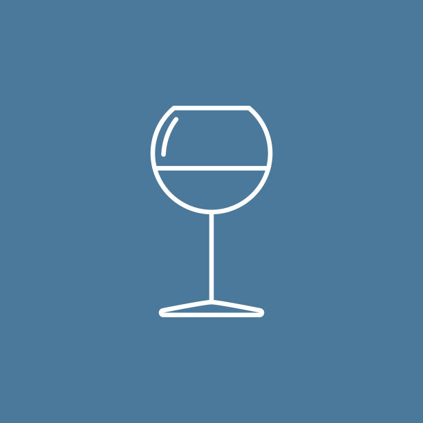 葡萄酒杯图标。杯状的象征图片下载