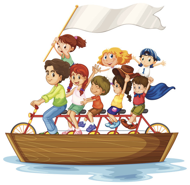 孩子们在船上图片下载