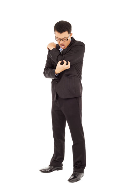 肘部疼痛的商人图片下载