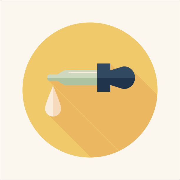 drop flat图标与长阴影图片下载