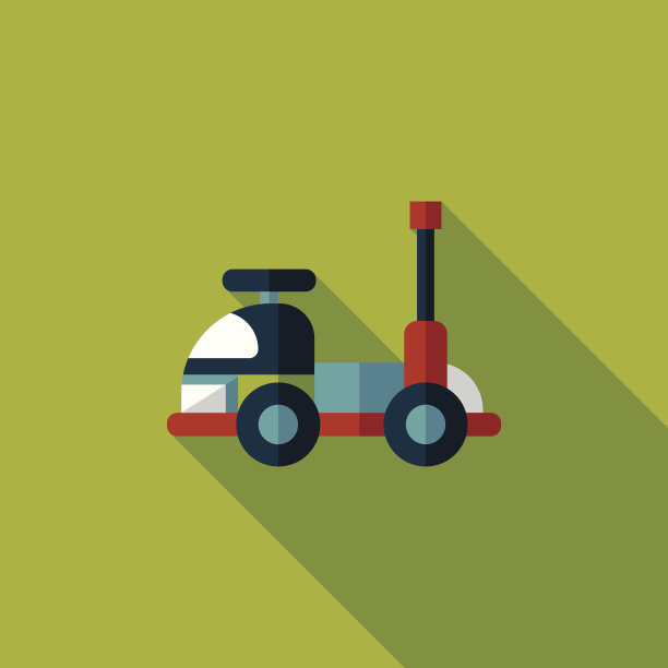 玩具车扁平的图标有长长的阴影图片下载