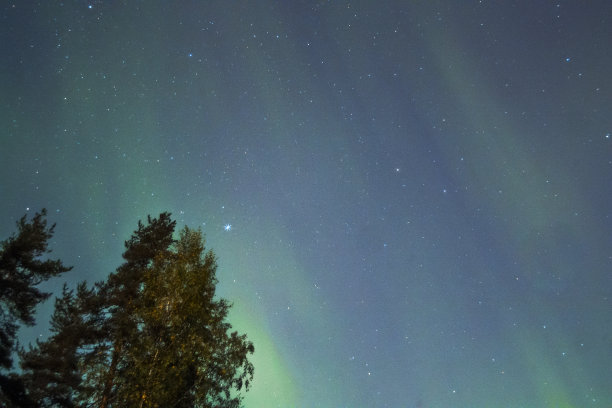 芬兰上空的北极光图片下载