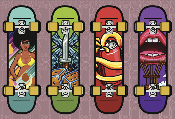滑板艺术设计图片下载
