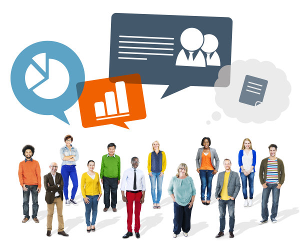 一群多民族，多样化，快乐的人图片下载