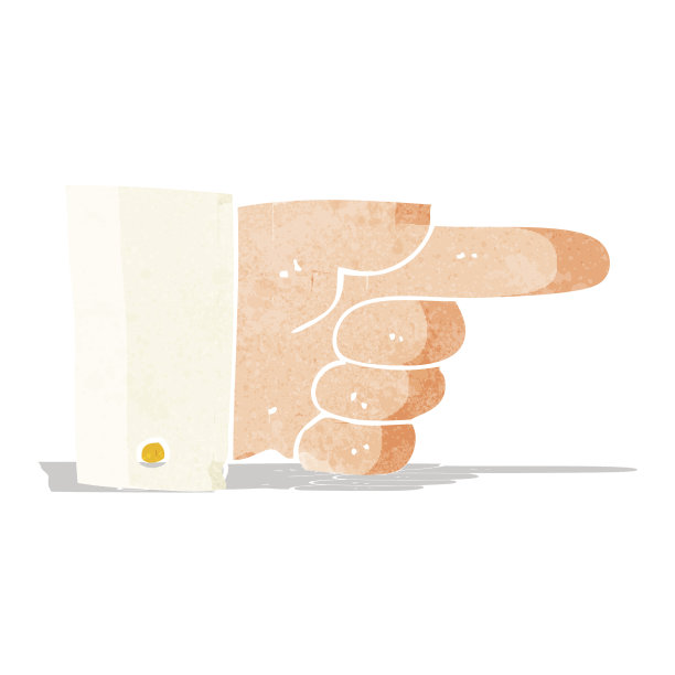 卡通指向手图片下载