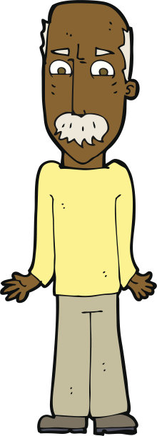 卡通爸爸耸耸肩图片下载