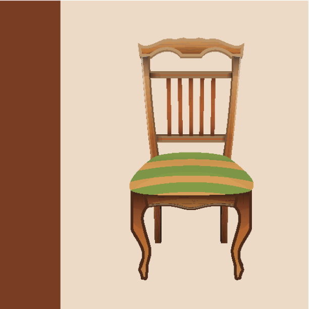 矢量复古椅子手工设计eps复古图片下载