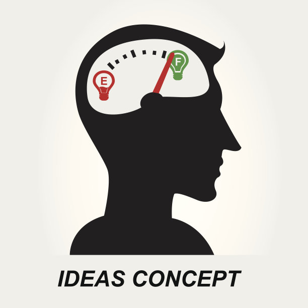 创意概念设计与头和燃料表图片下载