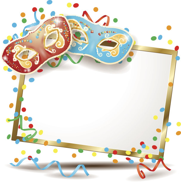 有两个面具的嘉年华招牌图片下载