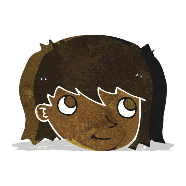 卡通女性面部图片下载