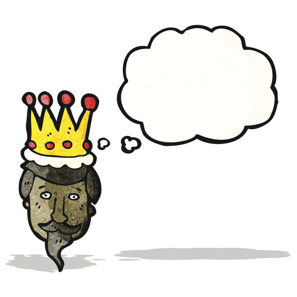 王的脑袋带着思想泡泡卡通图片下载