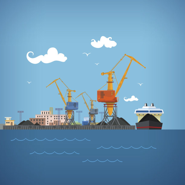 货物海港素材图片