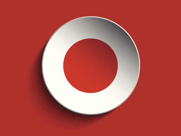 日本国旗纸圆圈阴影按钮图片下载