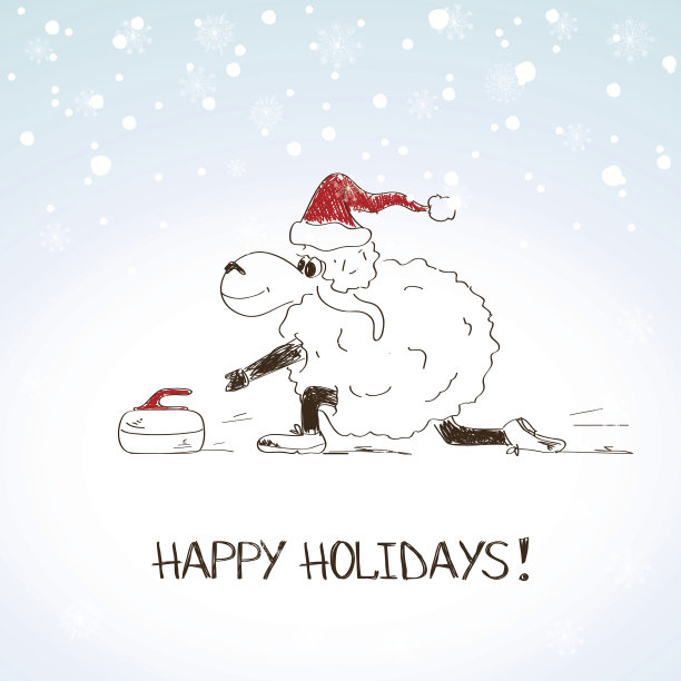 有趣的素描羊-象征2015年新年图片下载