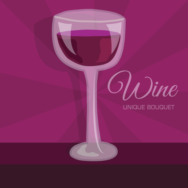 色彩丰富的葡萄酒矢量插图背景概念图片下载