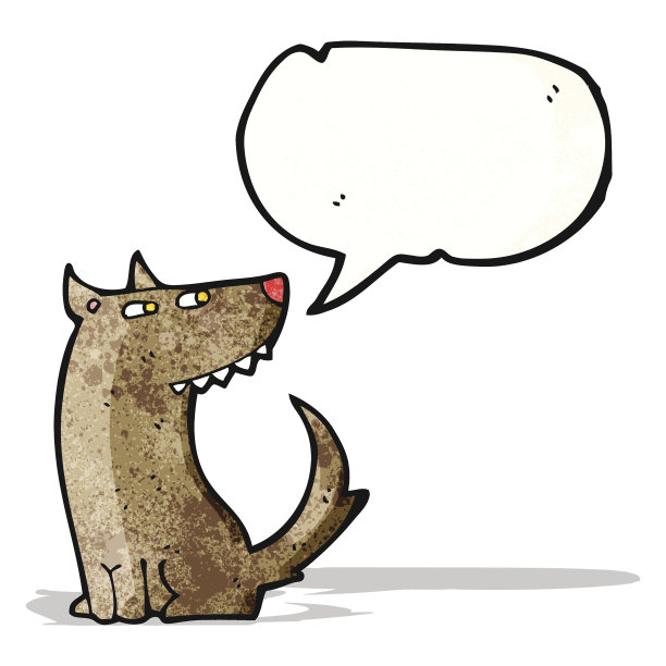 卡通狗与语音泡泡图片下载