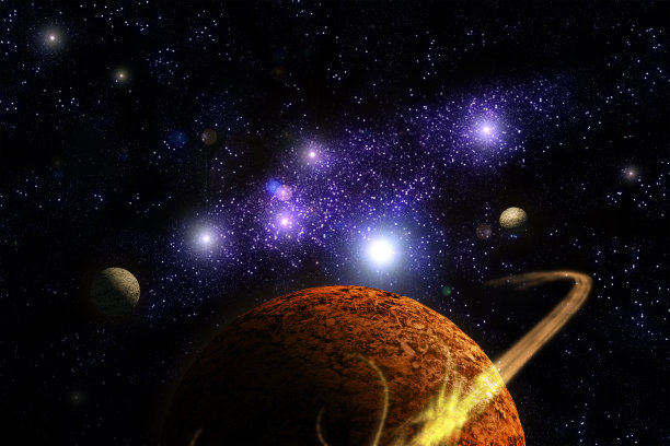 太空深处的行星图片下载