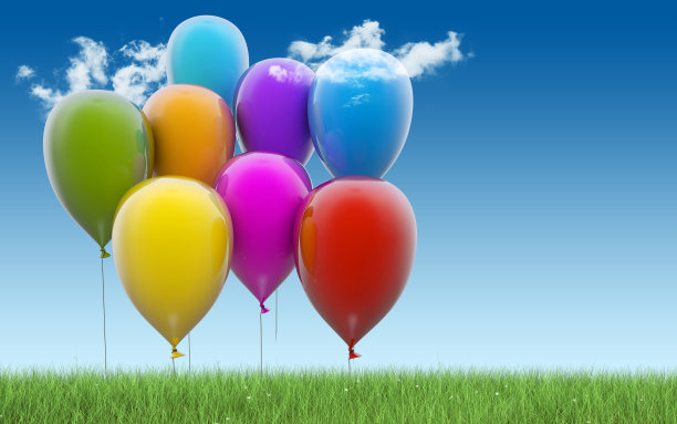 彩色气球图片下载