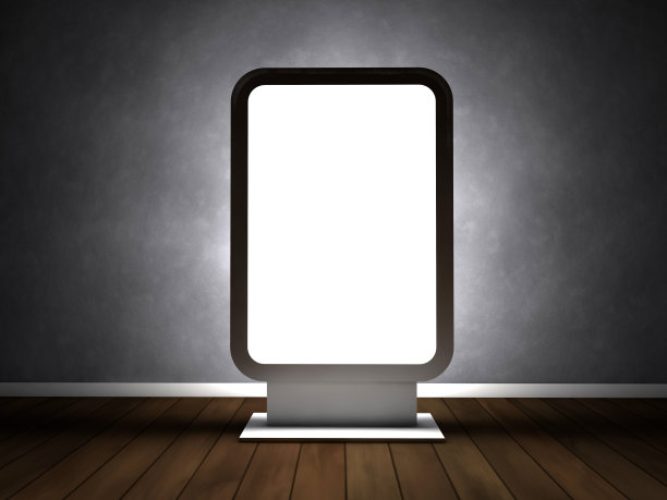 空荡荡的房间里的广告牌图片下载