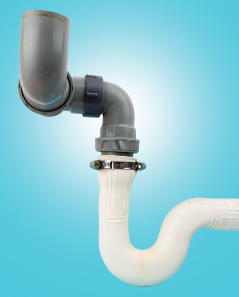 蓝色背景上的管道图片下载