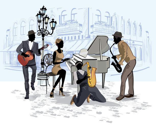 老城的大街小巷都有音乐家。图片下载
