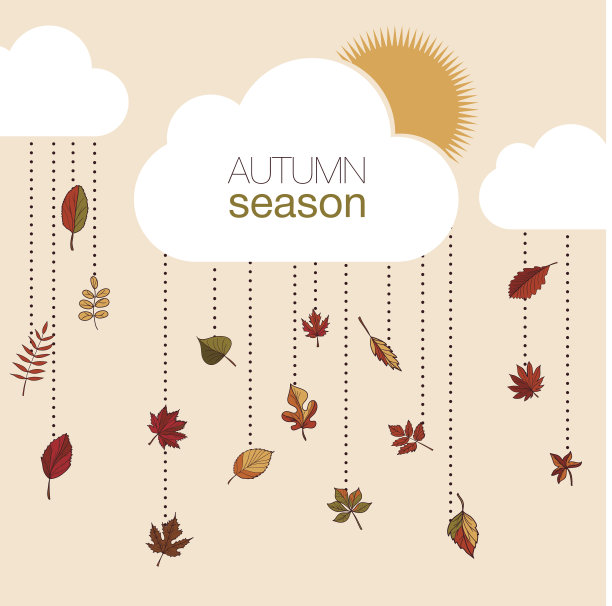 一套秋天的树叶为你设计。图片下载