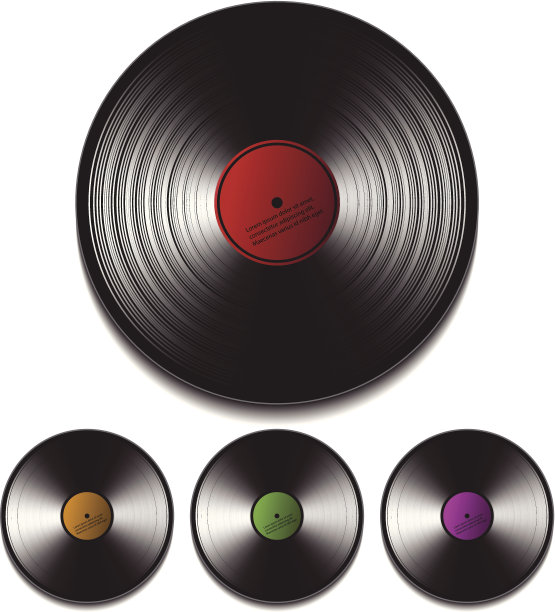 音乐光盘。矢量图图片下载