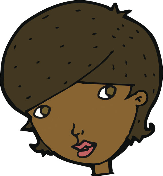 卡通友好的女人图片下载