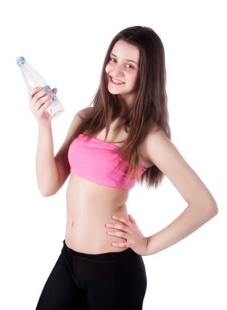 带着水瓶的漂亮女孩图片下载