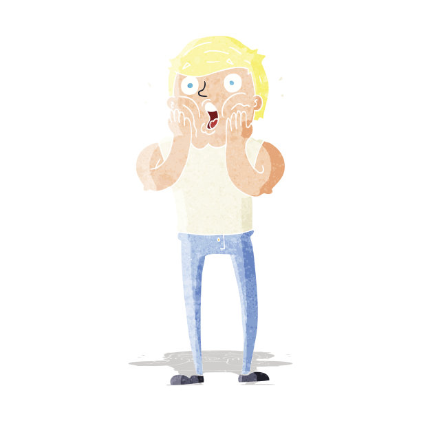 卡通喘气的男人图片下载