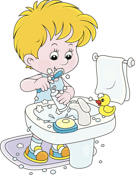 孩子在刷牙图片下载