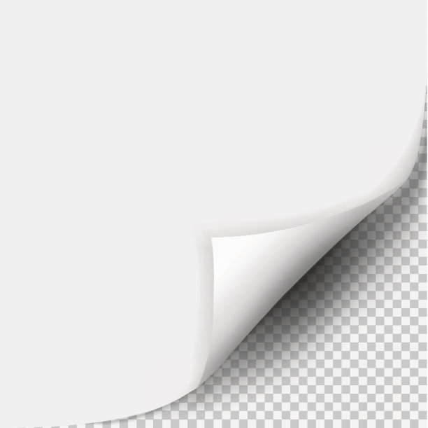 页卷与阴影在空白纸上图片下载