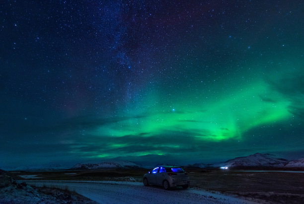 冰岛的北极光图片下载