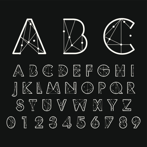 字母字体和数字素材图片
