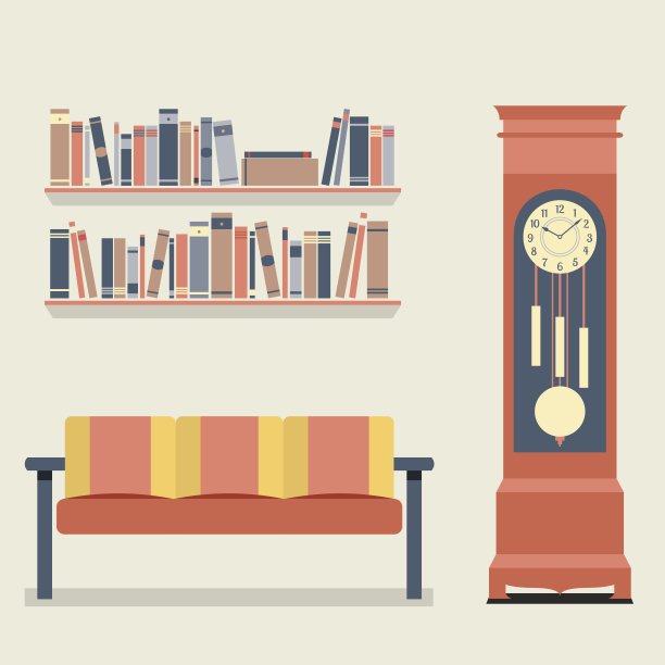 客厅室内设计矢量插图图片下载