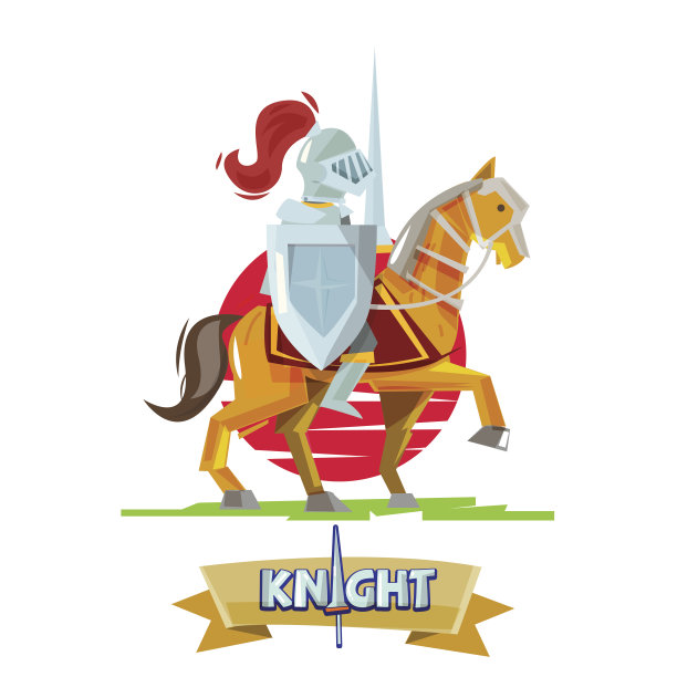 骑着战马的骑士。角色设计。战斗concpet图片下载