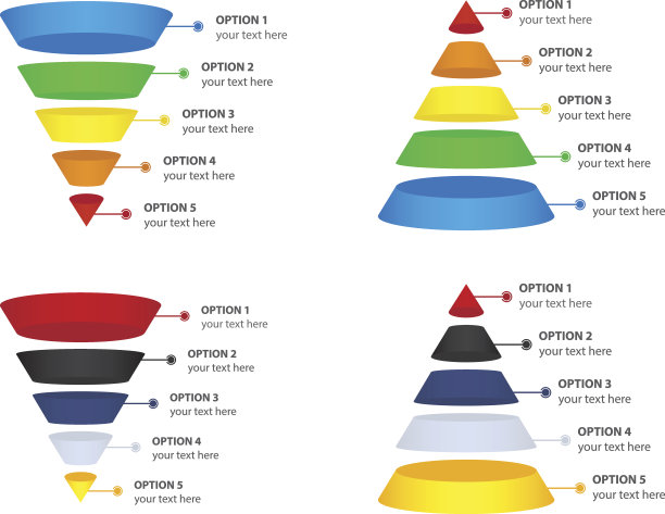 漏斗和金字塔设置图片下载