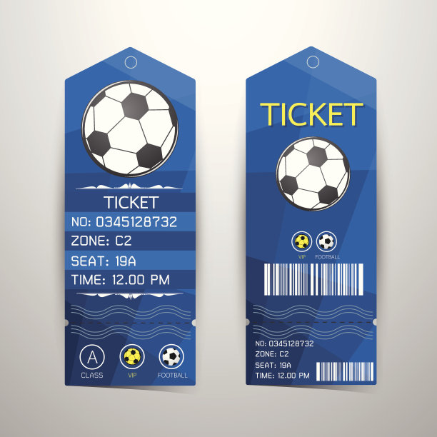 票设计模板。足球的概念图片下载
