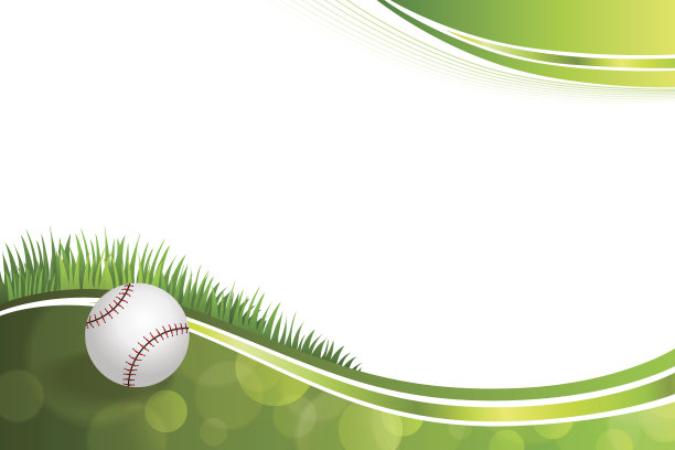 背景抽象的绿色棒球插图向量图片下载