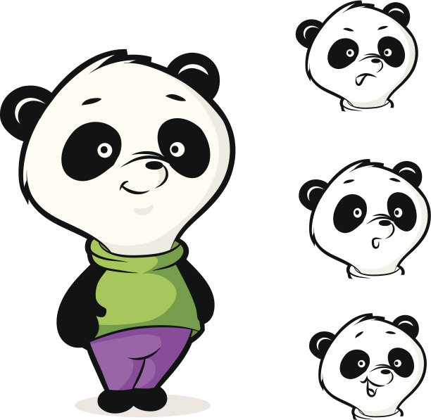 熊猫卡通人物图片下载