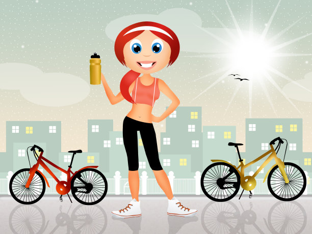 女孩的自行车图片下载