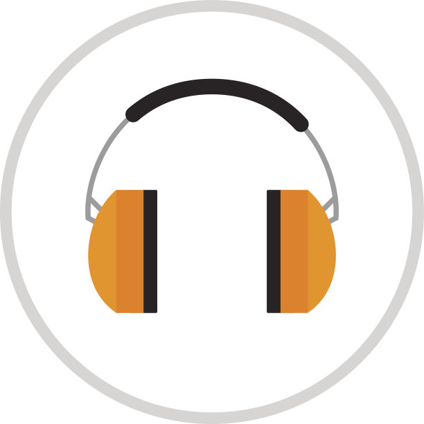 保护耳套孤立在一个白色背景图片下载