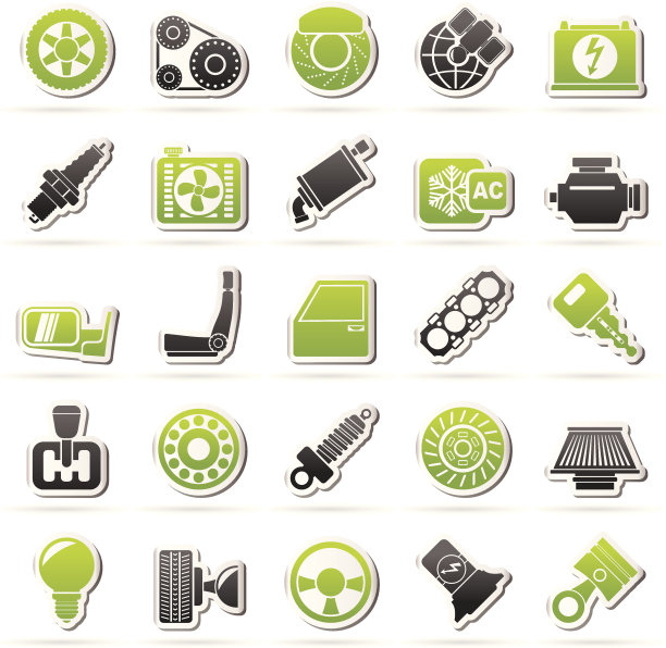 汽车零部件和服务图标图片下载