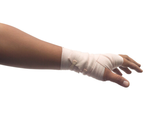 人手上的医用绷带图片下载