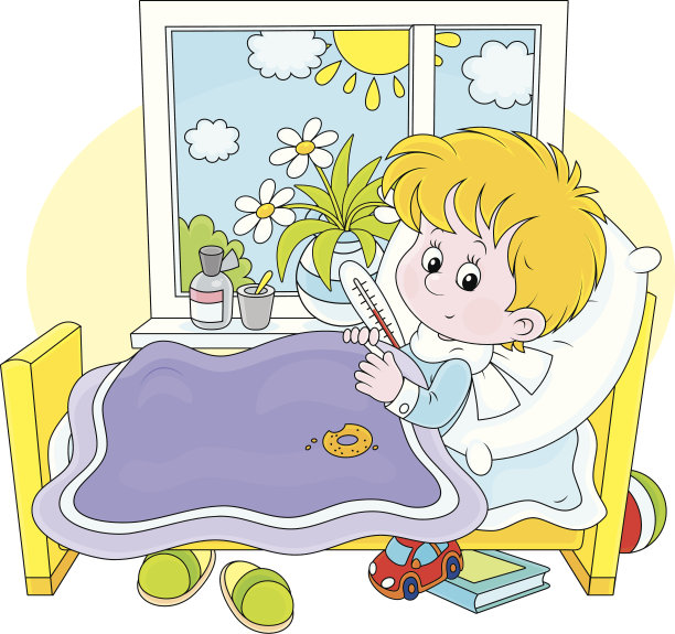 生病的男孩图片下载